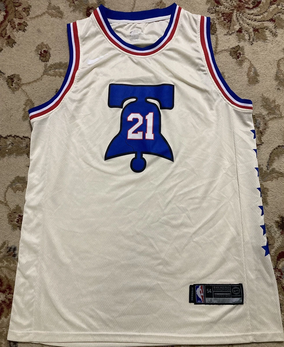NBA Cream Philadelphia 76ers 21 Joel Embiid Nike jersey Vnds eBay