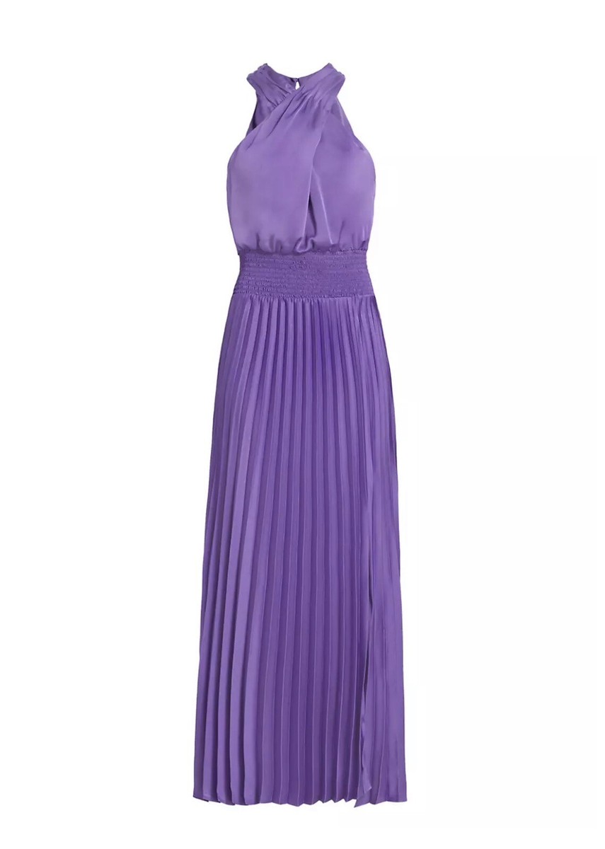 arina halter maxi dress REFORMATION ALANI SILK DRESS – TheLuxeLend main image 0