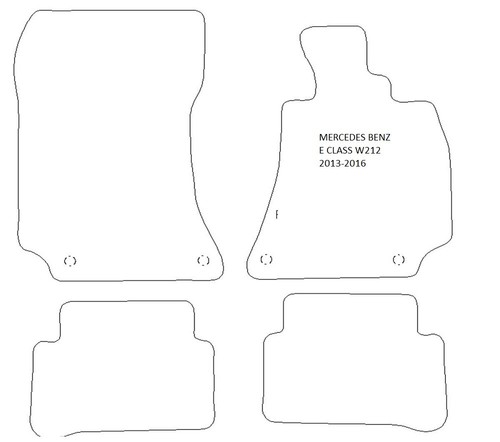 Mercedes E Class (W212) 13-16 Fully Tailored BLACK RUBBER CAR MATS - Picture 2 of 4