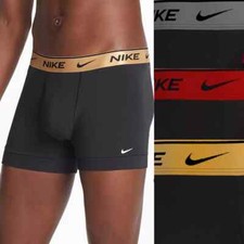 NEW Men's Nike 3-pack Dri-Fit Essential Stretch Trunks 4" Black, Size XL