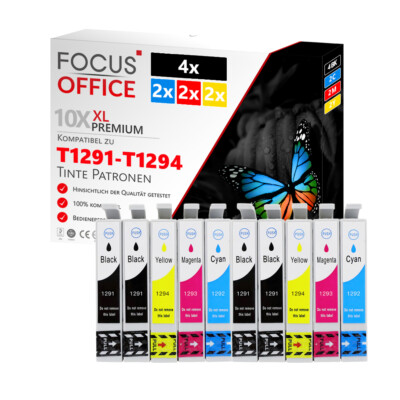 10 Druckerpatronen kompatibel Epson Stylus Office B42WD BX320FW BX525WD BX305F