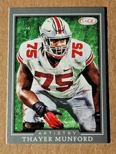 Thayer Munford 2022 Sage Artistry Rookie Silver Parallel Football Card #27