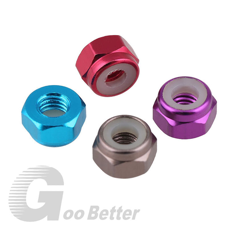 Aluminium Locking Nut Grade 4.8 Coloured Lock Nuts M2 M2.5 M3 M4 M5 M6