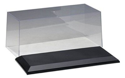 1/18 Collectible Model Plastic Display Show Case W/Black Base by