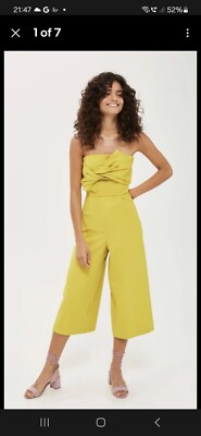 Topshop Mustard/yellow Jumpsuit Size UK