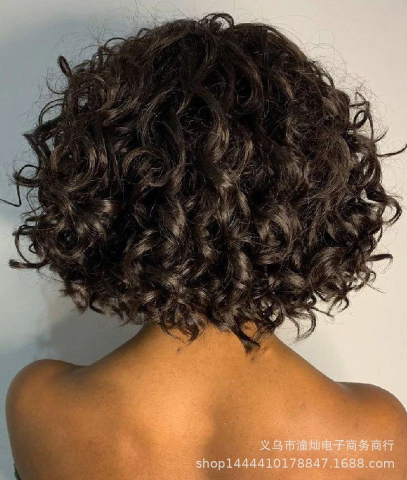 Pelucas de cabello 100 % humano para mujer pelucas onduladas de agua sin pelucas de encaje Foto 4 de 4