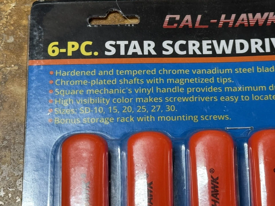 Torx Screwdriver Set 6 Pieces With Rack - Image 2 of 2