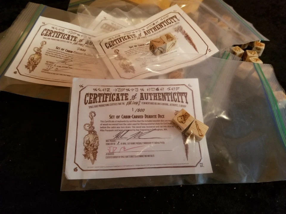 Evil Dead 2 Board Game Dice Made From Movie Cabin - Image 2 of 4