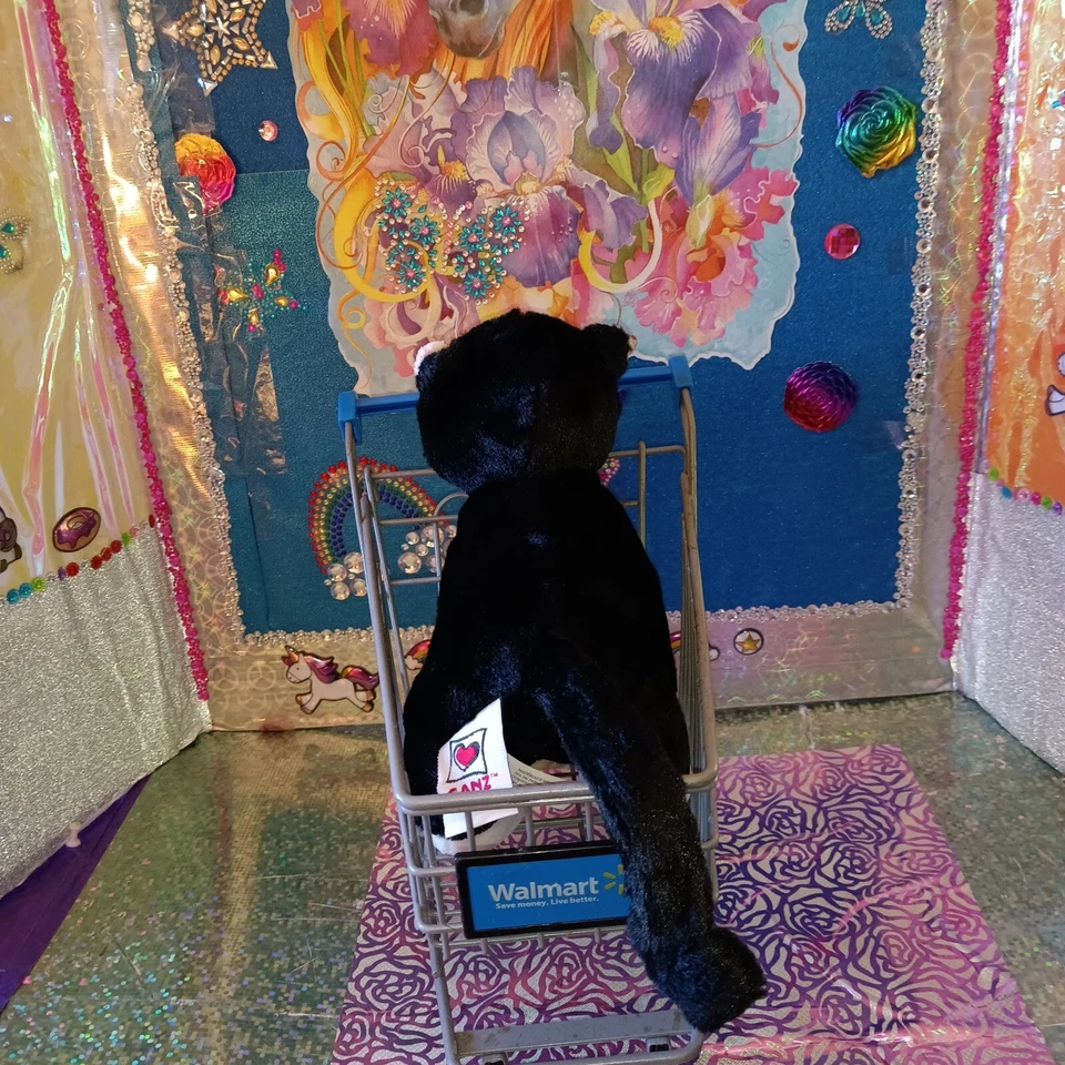 🦄Ganz / Webkinz "Tuxedo Cat" Black & White Color Kitty HM654 '2012 9" Plush! - Image 2 of 4