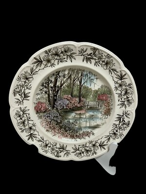 食器 JJ Johnson Brothers Azalea Gardens Windsorware 1960s Dinner Plates