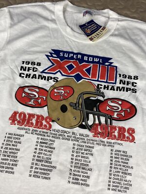 超激レア★1988 NFLスーパーボール サンフランシスコ49ERS TシャツM San Francisco 49ers Super Bowl XXIII 23 T Shirt Single Stitch 50