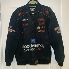 Chase Authentics XL Dale Earnhardt NASCAR Racing Suede Leather Jacket VINTAGE