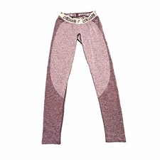 Gymshark Flex Leggings Womens Size M GLLG015 AW19-369 Burgundy Nylon Stretch