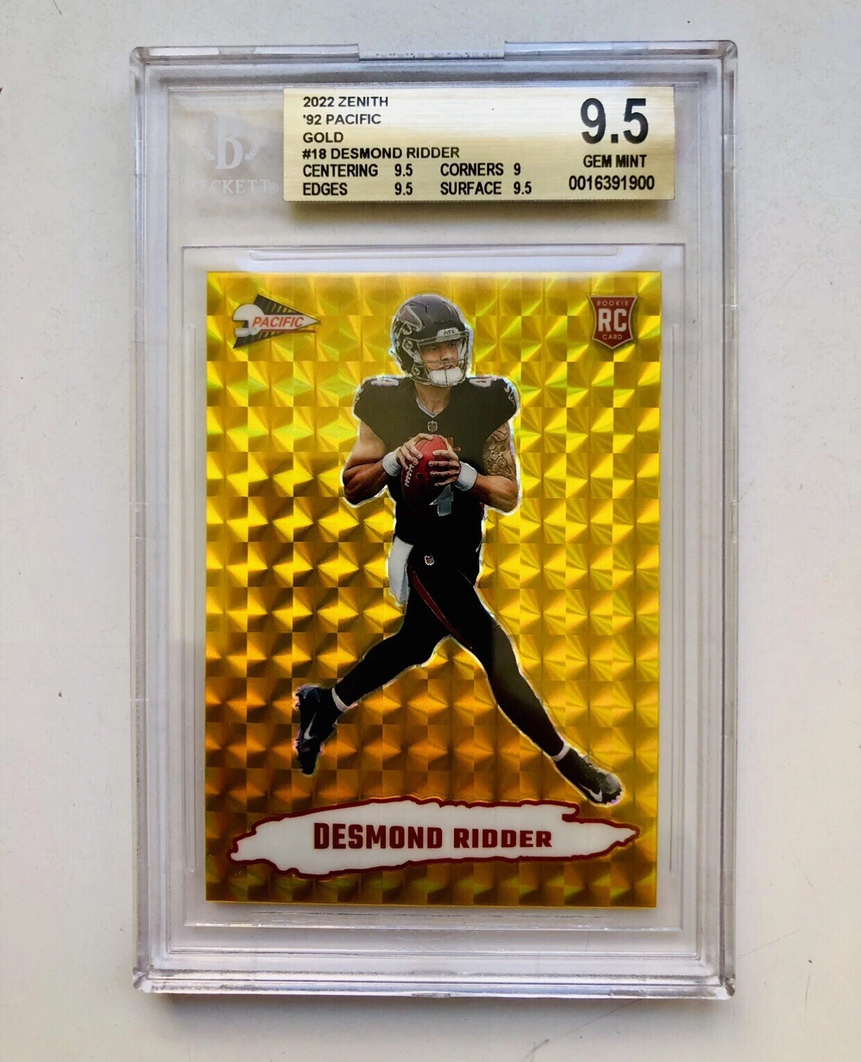 Desmond Ridder Panini Zenith 1992 Pacific #PAC18 Gold