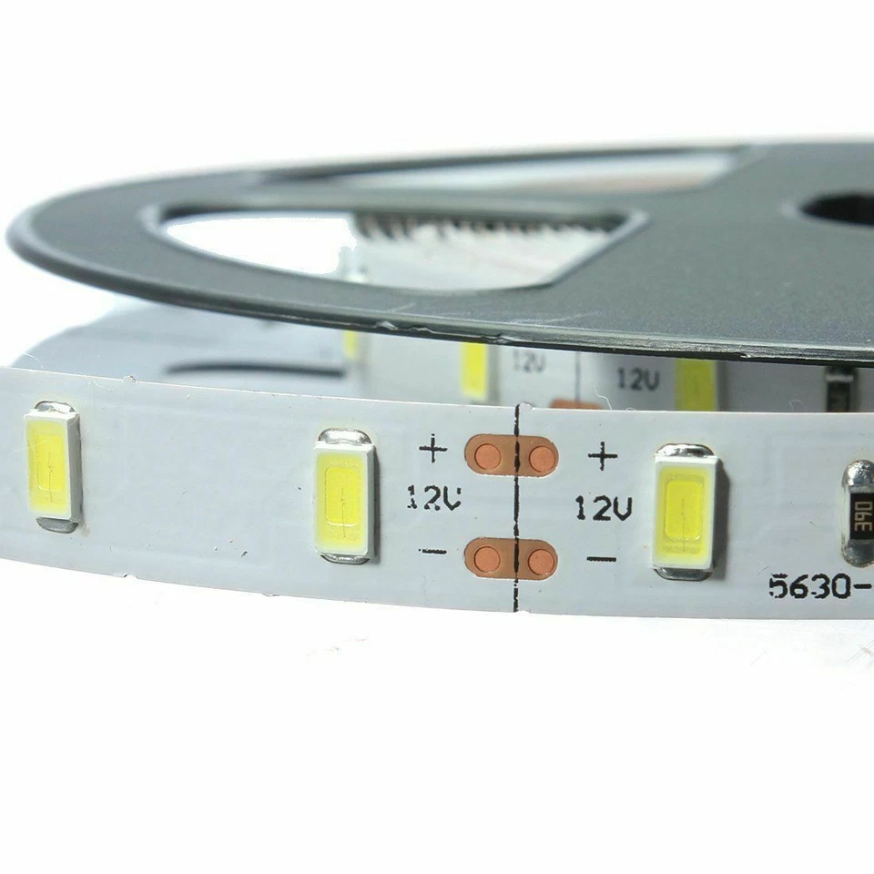 12V 5M SMD 5050 3528 5630  white WarmWhite 300 LED Flexible 3M Tape Strip Light - Image 3 of 4