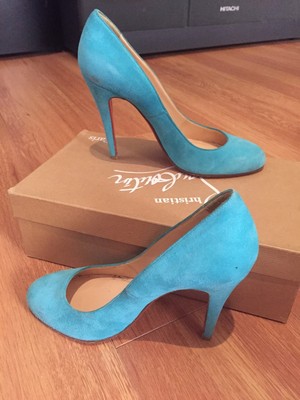 teal louboutins