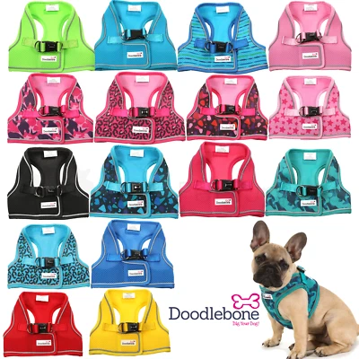 Doodlebone Snappy Dog Harness AirMesh Padded Easy Fit Vest 7 Sizes Soft