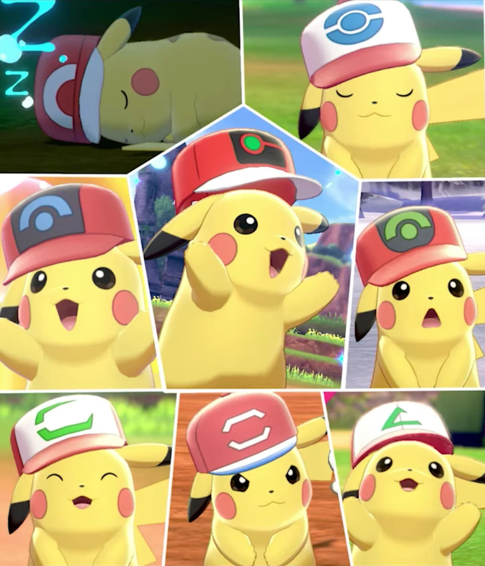 Ash Cap Pikachu With Hat Sword And Shield Hoenn Cap