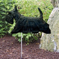 Scottish Terrier Outdoor Garden Dog Sign Hand Painted Figure Brindle