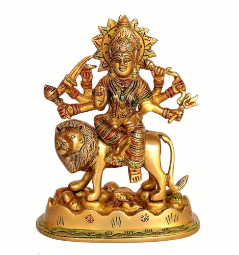 Göttin Maa Durga Devil Mata Rani Idol Statue Figur - Bild 1 von 4