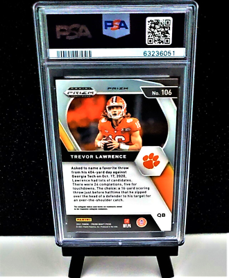 Trevor Lawrence 2021 Panini Prizm Draft Picks RC 258 Orange Ice