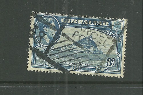 GIBRALTAR SC:111a PERF 14 PARCEL POST CANCEL USED (Z765)