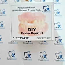 Tuskdent DOC REPAIR-It Denture Repair Kit - 3 Repairs/Kit red