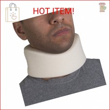 OTC Cervical Collar, Soft Contour Foam, Neck Support Brace, White Narrow 2.5" De