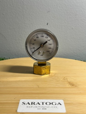 #ad ORBIT 91130 3 4quot; WATER PRESSURE GAUGE UP TO 200 PSI BRASS amp; STAINLESS STEEL $9.86