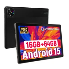 AEEZO Tablet 10.1 inch 16GB ROM 64GB RAM WIFI 6 Android 15 Bluetooth