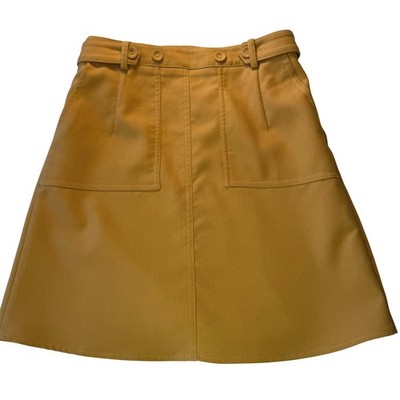 My Little Mushroom Biu Australian Brand Twee Skirt Camel Belted A Midi Size S