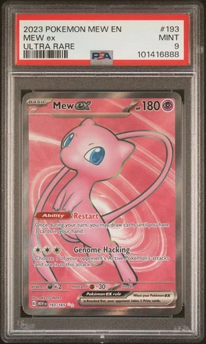 PSA 9 Mew Ex Full Art #193 2023 Pokemon 151 101416888