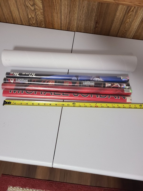 LOT OF 4 MICHAEL JORDAN SEALED POSTERS! #s 6123,6478,6385 and "BULLS EYE" NICE!!