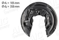 AIC Spritzblech, Bremsscheibe Hinterachse Rechts U.A. FüR Audi, Skoda, VW