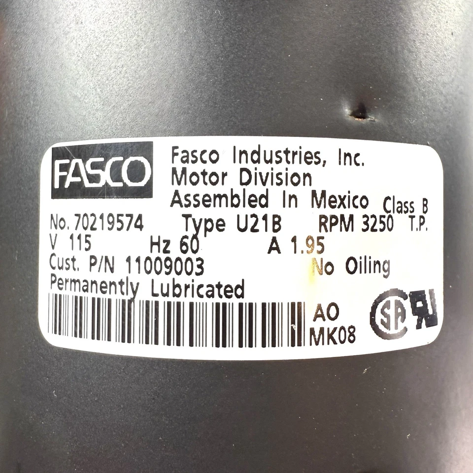 Goodman 11009003 Inducer Motor Assembly for HVAC Systems Fasco 70219574 - Image 4 of 4