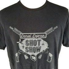 Camiseta negra Daniel Defense Shot Show para hombre XL Tactical Nine Line Apparel MK18