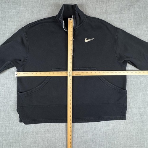 Nike Pullover Mens Large Black Swoosh Half Zip Sweatshirt Swoosh DV4427-010 - Picture 8 of 12