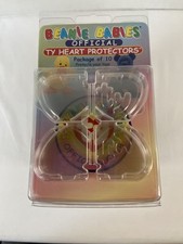 P Ty Tag Protectors, Beanie Baby Heart Clear Storage Holders, 10-Pack Lot Of 11