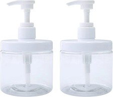 Cosywell Pump Bottle Dispenser Plastic Refillable Bottles Wide Mouth Jar Style E