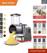 Versatile Electric Salad Maker with 6 Stainless Steel Blades - Cooking Made Easy