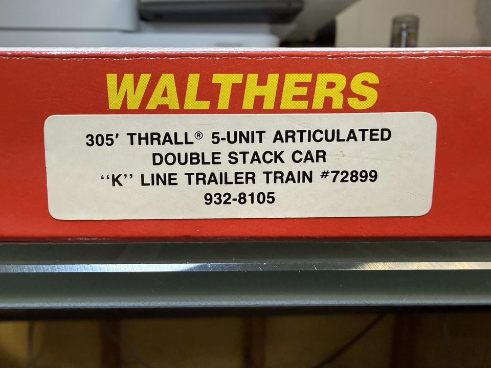 932-8105 N Scale WALTHERS 5 UNIT ARTICULATED DOUBLE STACK CAR DTTX TTX - Image 2 of 2
