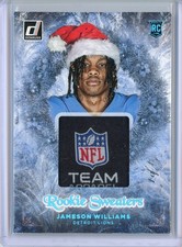 2022 Panini Donruss Jameson Williams Rookie Sweaters 1/1 Shield #RHS-8 Lions RC