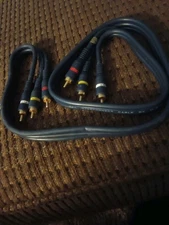 RCA Jacks Cable 3 Male To 3 Male Composite Video Audio AV Cord Adapter 3 FT