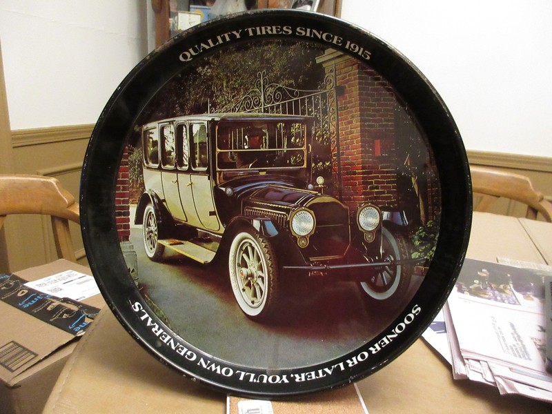PACKARD IMPERIAL LIMOUSINE GENERAL TIRE METAL SERVING TRAY