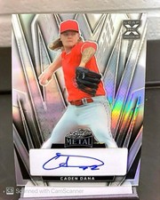 Caden Dana 2024 Leaf Metal Baseball Silver Prismatic /35 Base Auto #BA-CD1