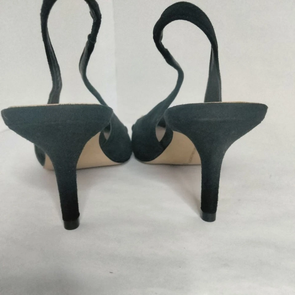 Tacón de gatito con punta en punta para mujer gamuza negra Foto 3 de 4