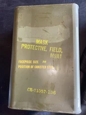 Unused M9A1 Vintage Protective Field Mask Container US Army Size M Vietnam Korea