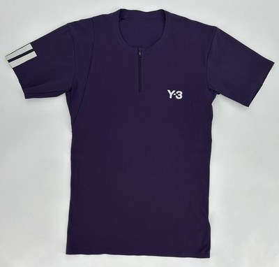 Adidas Y-3 T-Shirt Mens XS Purple Pro FreeLift 1/4 Zip Tennis Tee Y2K 90s JN2992