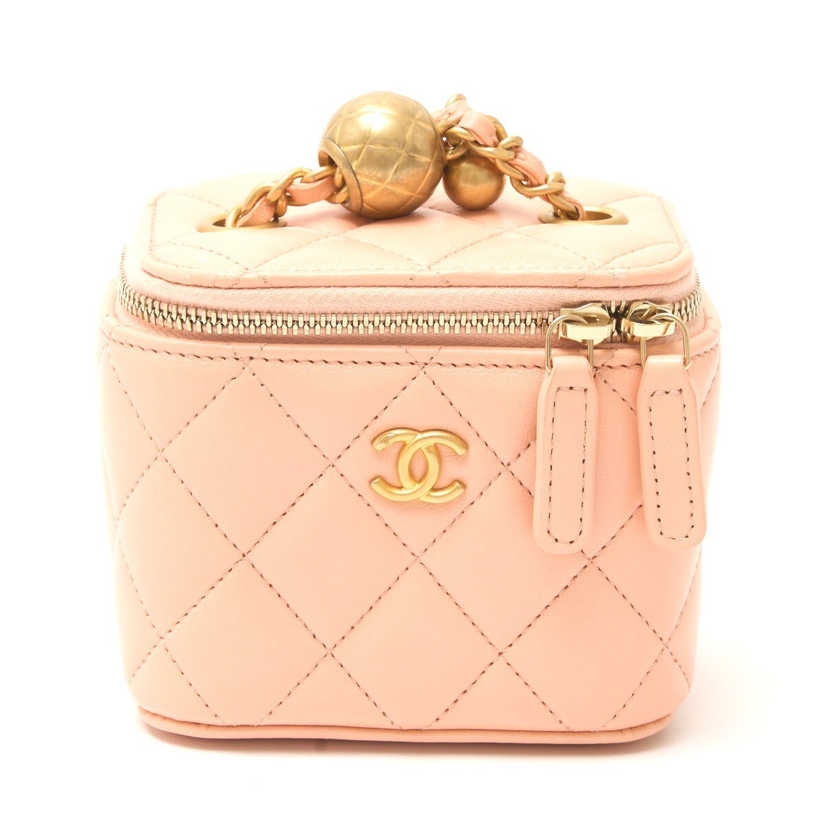 CHANEL Coco Ball Mini Vanity Crossbody Bag Lambskin 31 Series Matelassé