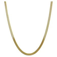 VFK 14K Gold Flat Herringbone Chain 5mm – Premium Necklace for Men & Women